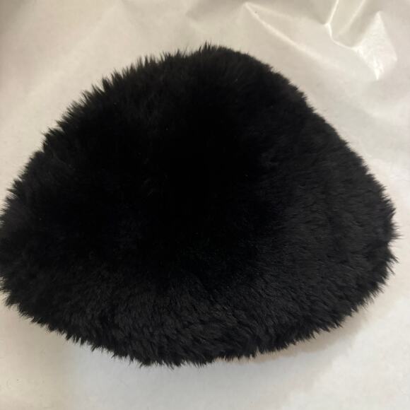 VTG Shearling Sheepskin THICK Fur Hat Sub-Zero Minus Winter Temperature Black OS - Picture 5 of 9